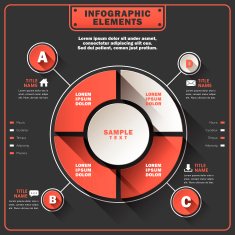 abstract pie chart infographics N3
