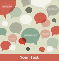 retro background of bird communication with speech bubbles infographics