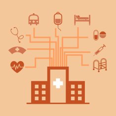 Hospital concept idea in flat style