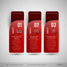 Vector tabs as design elements for business layouts N38