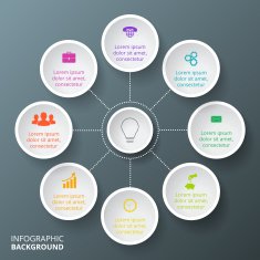 Vector circle infographic N50