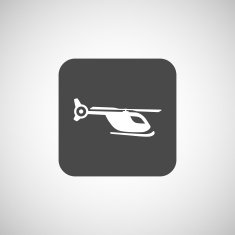 Map marker with icon of a helicopter vector N2