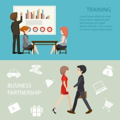 Business meeting style infographic