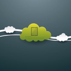 Cloud computing social abstract background concept