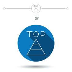 Triangle icon Top or best result sign N9
