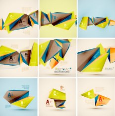 Geometric shapes in the air Vector abstract background N66