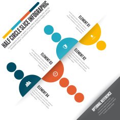 Half Circle Slice Infographic