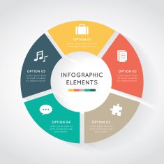 Colorful circle infographic N2