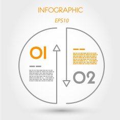 linear infographic half ring