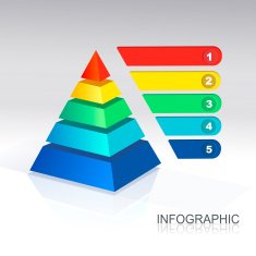 Vector Pyramid for infographic and presentations