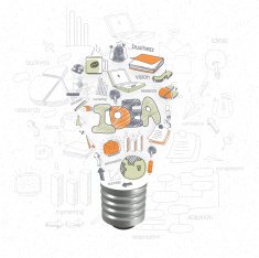 Stylish business infographic layout for Idea concept