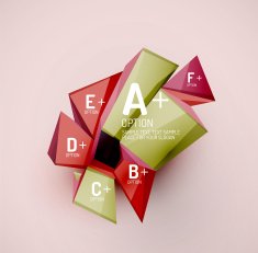 Geometric shapes with sample text Abstract template N51
