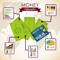 Money infographic design N8