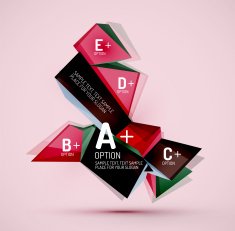 Geometric shapes with sample text Abstract template N60