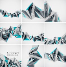 Geometric shapes in the air Vector abstract background N70