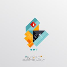 Modern abstract geometric info banner N43