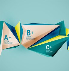 Geometric shapes in the air Vector abstract background N76