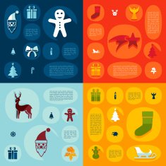 Christmas flat infographic N20