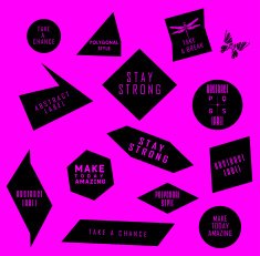 Abstract labels with Quote infographic
