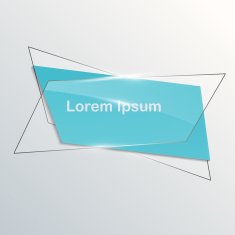 Modern vector abstract glass infographic elements