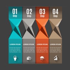 Abstract Modern digital template vector banner infographics N4