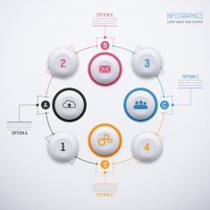 Modern vector abstract template for infographic6