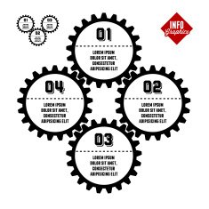 infographics with gear