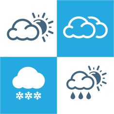 Weather Icons set with White Background vector EPS10 N4