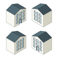 Isometric buildings set N5