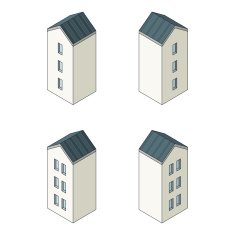 Isometric buildings set N9
