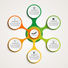 Abstract infographic in the form of metabolic Design elements N15