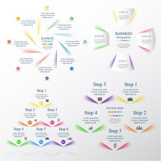 Collection of infographic templates for business N20