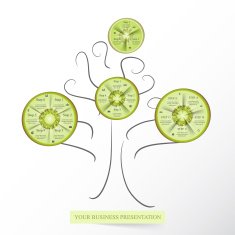 Collection of infographic templates for business N21