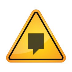 Danger sign with a tooltip
