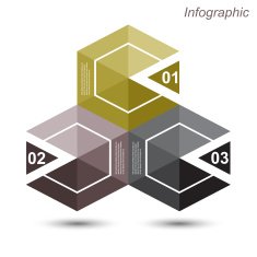 Infographic design template with paper tags N31