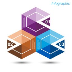 Infographic design template with paper tags N33
