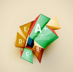 Geometric shapes with sample text Abstract template N62