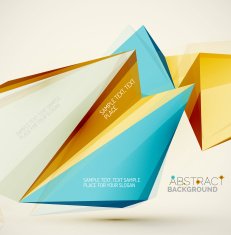 Geometric shapes in the air Vector abstract background N97