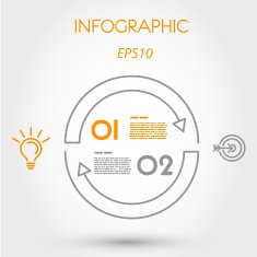 linear infographics circle arcs