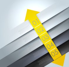 clean numbered banners for sample