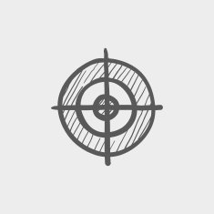 Crosshair target sketch icon
