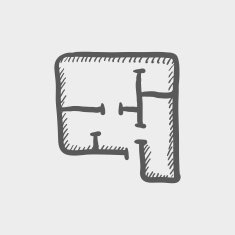 House infographic sketch icon