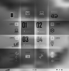 Blur business step transparent and shadows options N23