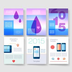 Templates Design Set of Web Mail Brochures Mobile Technology Infographic N27
