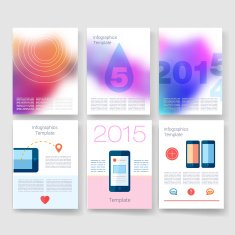 Templates Design Set of Web Mail Brochures Mobile Technology Infographic N28