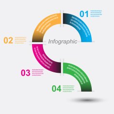 Infographic design template with paper tags N40