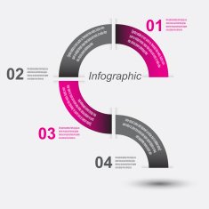 Infographic design template with paper tags N42