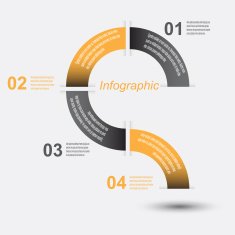 Infographic design template with paper tags N43