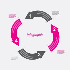 Infographic design template with paper tags N47