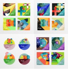 Modern geometric design temlates universal diagram banner number options workflow N2